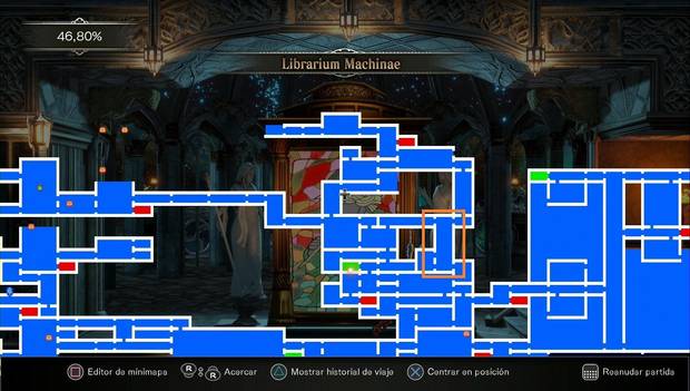 Bloodstained: Ritual of the night - Usando el rayo reflector: sala de las librerías