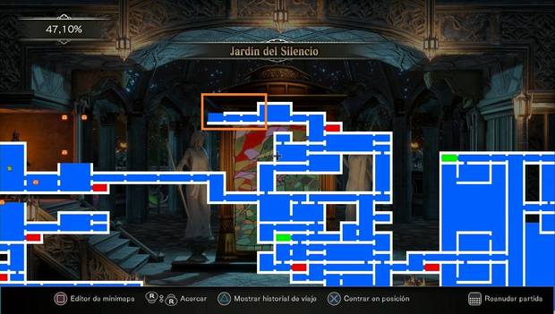 Bloodstained: Ritual of the night - Usando el rayo reflector: ruta al Salón del Término