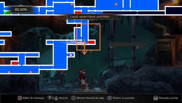 Bloodstained Ritual of the night - Canal subterráneo: siguiente punto a explorar en esta zona
