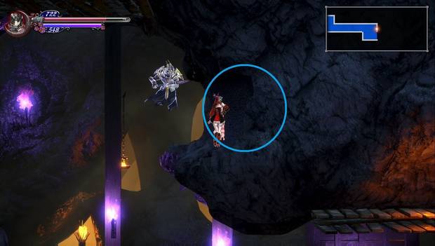 Bloodstained Ritual of the night - Canal subteráneo: pared rompible