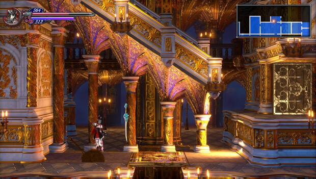 Bloodstained: Ritual of the night - Salón del Término: palanca para abrir el atajo