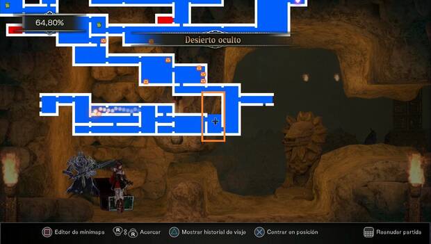 Bloodstained: Ritual of the night - Desierto oculto: siguiente sala a explorar
