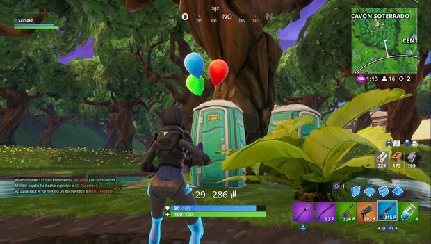 Fortnite - Revienta decoraciones globos de fiesta