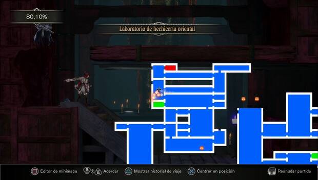 Bloodstained: Ritual of the night - Sala de la Puerta del Carpintero
