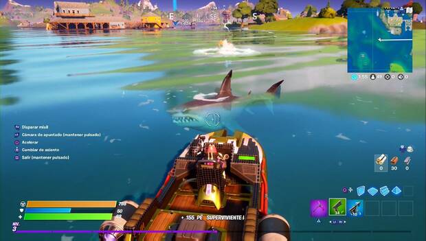 Fortnite Battle Royale - Desafíos de la semana 1: Inflige daño a tiburones de botín en Arenas Ardientes