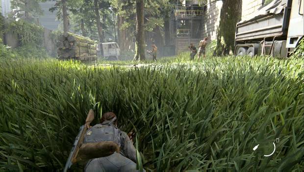 The Last of Us Parte II - Centro: enemigos tras el Centro de Racionamiento