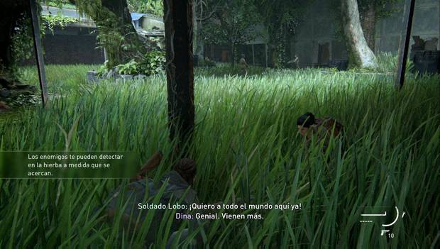 The Last of Us Parte II - Escuela de Eastbrook: agáchate en la hierba alta