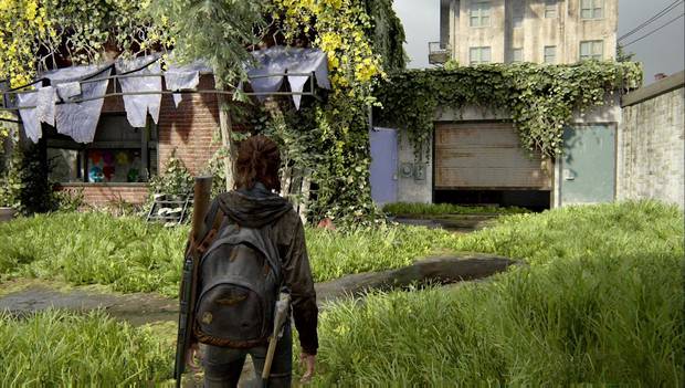 The Last of Us Parte II - El Capitolio: garaje junto a la floristería