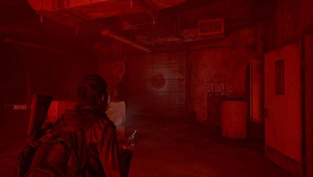 The Last of Us Parte II - Los túneles: persiana metálica por la que seguir