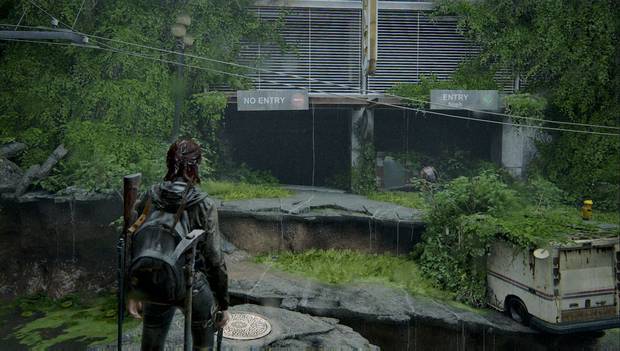 The Last of Us Parte II - Camino al acuario: parking en la zona inundada