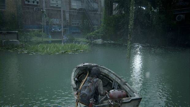 The Last of Us Parte II - La ciudad inundada: mesa de trabajo junto al almacén