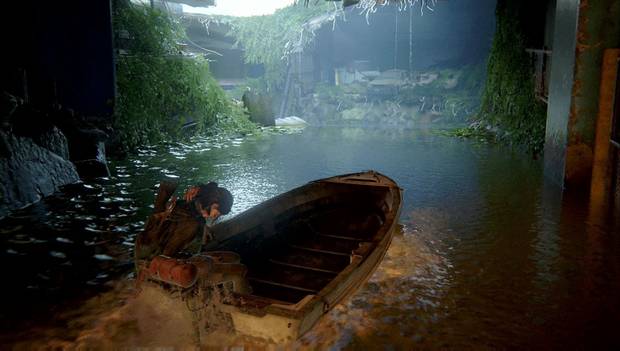 The Last of Us Parte II - La ciudad inundada: canal por debajo del fuerte de los Scars