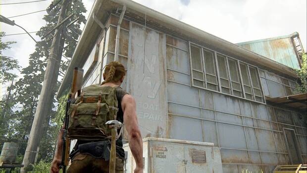 The Last of Us Parte II - A pie: cable por el que trepar
