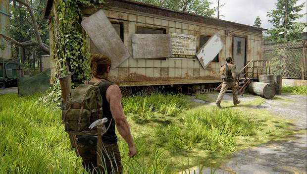 The Last of Us Parte II - A pie: caseta frente al almacén
