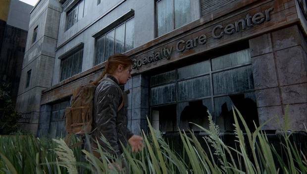 The Last of Us Parte II - El descenso: edificio del hospital donde está la moneda de Misuri