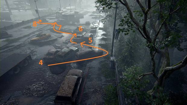 The Last of Us Parte II - El puerto: ruta para esquivar al francotirador (2)