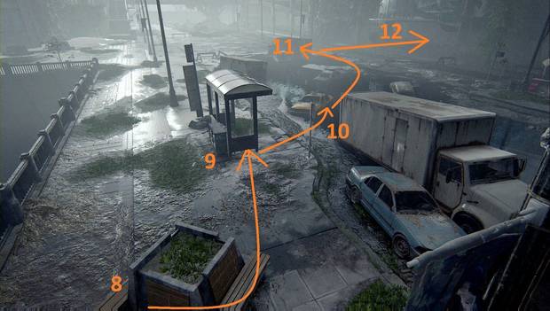 The Last of Us Parte II - El puerto: ruta para esquivar al francotirador (3)