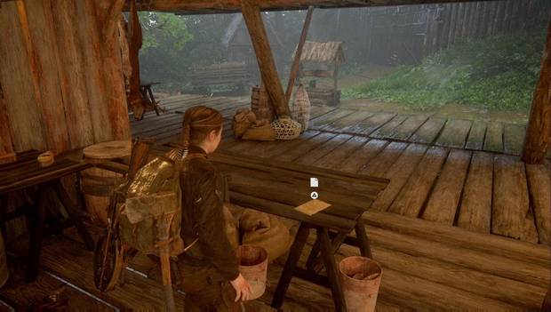 The Last of Us Parte II - La isla: nota de distribución de venados en El Refugio