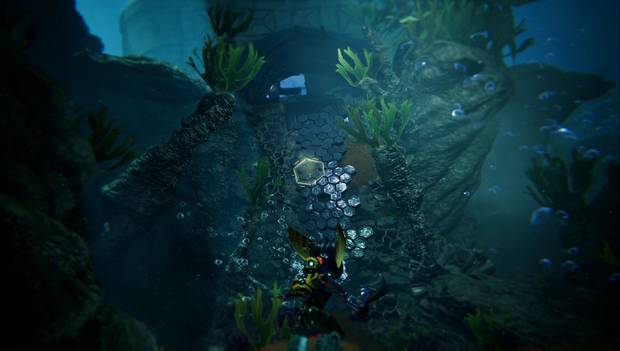 Ratchet & Clank: Una dimensión aparte - Tercer Guitón de oro en Cordelion, pared para llegar a él