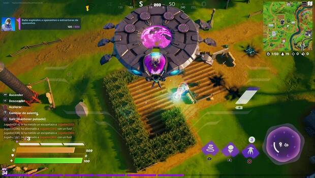 Fortnite S7C2 - daño explosivo a oponentes o estrructuras de oponente