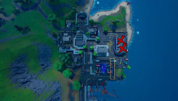 Fortnite T7: botes de espray en Muelles Mugrientos