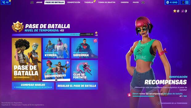 Fortnite - Skins especiales: casilla de bonificación