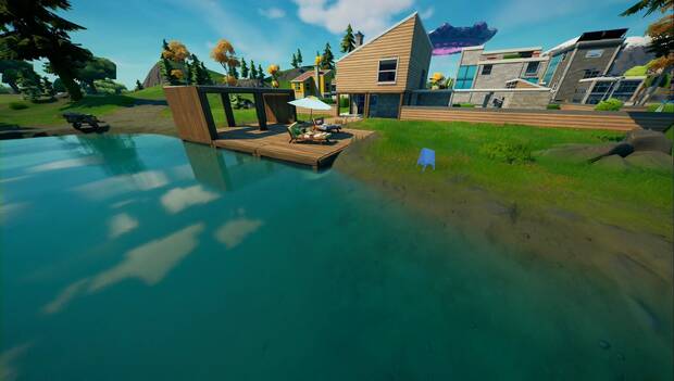 Fortnite - Ubicación de los carteles de bienvenida en Albercas Adormecidas, cartel 1