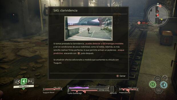 Scarlet Nexus - Fase 2: tutorial de clarividencia