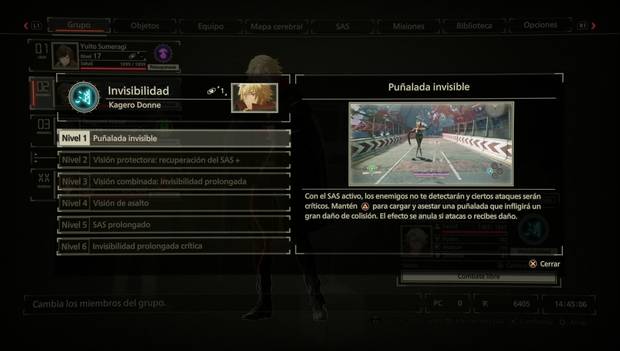 Scarlet Nexus - Kagero: Habilidades SAS