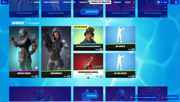 Fortnite Battle Royale - Tienda diaria: Diario