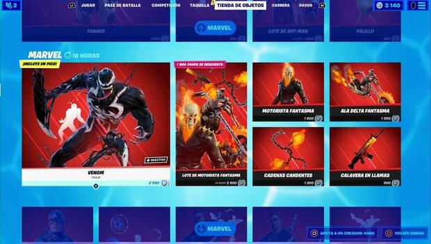 Fortnite Battle Royale - Tienda diaria: Marvel 2
