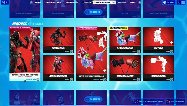 Fortnite Battle Royale - Tienda diaria: Marvel 4