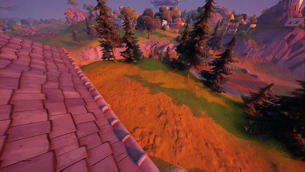 Fortnite - Busca pistas en la granja: pista junto a la casa de la Granja de acero