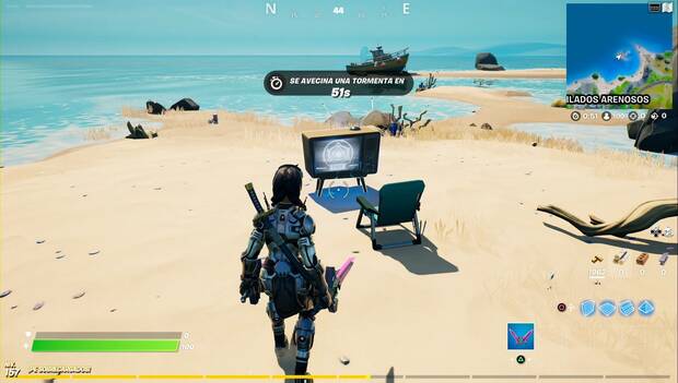 Fortnite - Destruye televisores espeluznantes: primer televisor