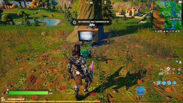 Fortnite - Destruye televisores espeluznantes: segundo televisor