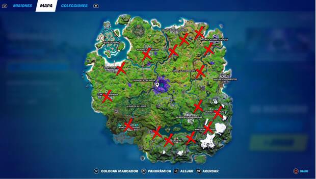 Fortnite - Ubicación de los teléfonos públicos
