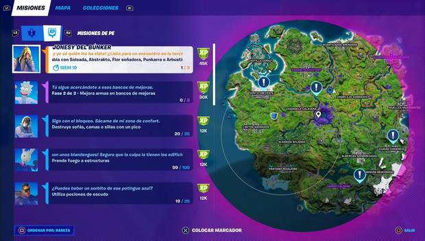 Fortnite - Habla con Soleada, Abstrakto, Flor soñadora, Punkarra o Arbustín
