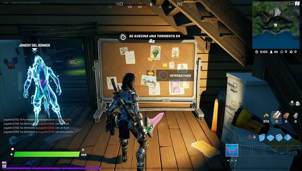 Fortnite - Tablón de Jonesy del búnker