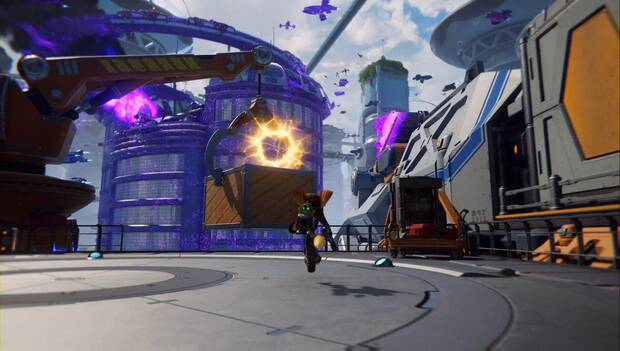 Ratchet & Clank: Una dimensión aparte - Prólogo: hilabrechas en las grúas