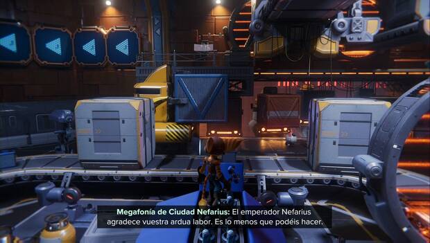 Ratchet & Clank: Una dimensión aparte - Registra la fábrica: caja desde la que avanzar
