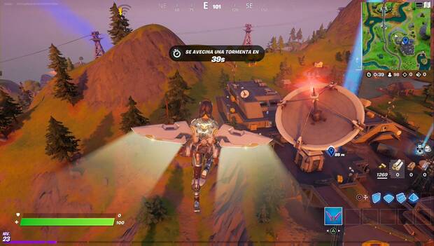 Fortnite T7: antenas y luces en la Isla de Batalla