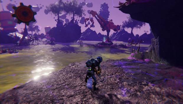 Ratchet & Clank: Una dimensión aparte - Isla con el holograma en el boslillo dimensional de Sargasso