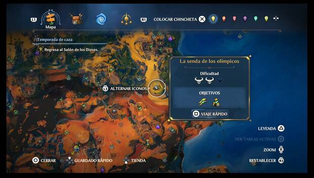 Immortals Fenyx Rising - Cámaras del Tártaro en Tierraforja: ubicación de la Cámara del Tártaro La senda de los olímpicos