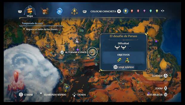 Immortals Fenyx Rising - Cámaras del Tártaro en Tierraforja: ubicación de la Cámara del Tártaro El Desafío de Perseo