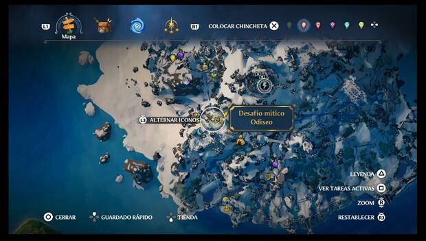 Immortals Fenyx Rising - Desafíos míticos de Odiseo: ubicación del desafío #15 en Cima del Rey