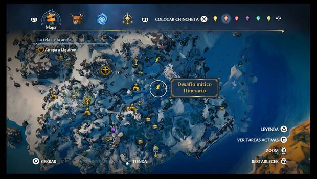 Immortals Fenyx Rising - Desafíos míticos de Itinerario: ubicación del Desafío 15 en Cima del Rey