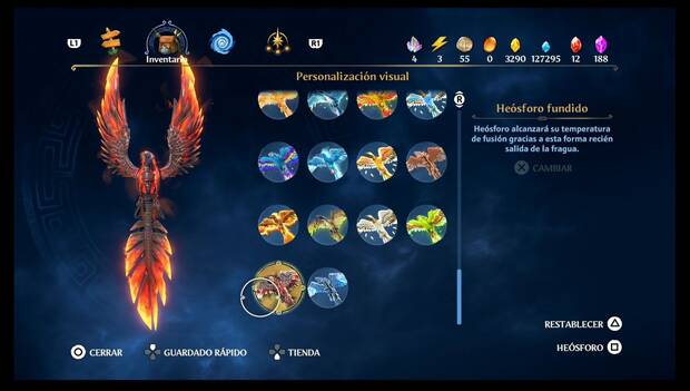 Immortals Fenyx Rising - Skins de Heósforo: Heósforo fundido