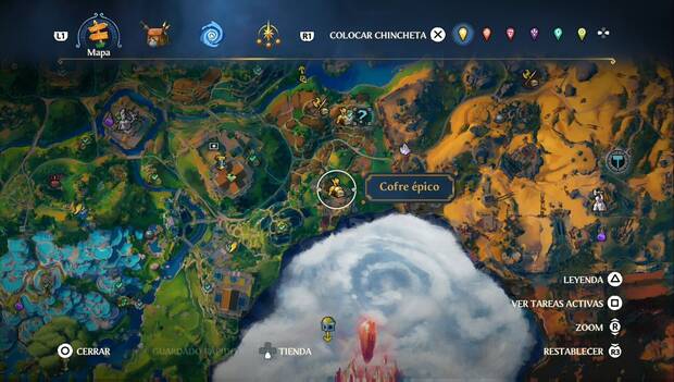 Immortals Fenyx Rising - Cofres épicos de la Arboleda de Kleos: ubicación del cofre épico en los campos al nordeste de la región