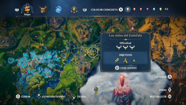 Immortals Fenyx Rising - Cámaras tel Tártaro: ubicación de Los nidos del Estínfalo