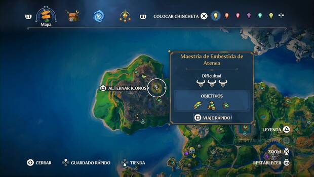 Immortals Fenyx Rising - Cámaras tel Tártaro: ubicación de Maestría de Embestida de Atenea